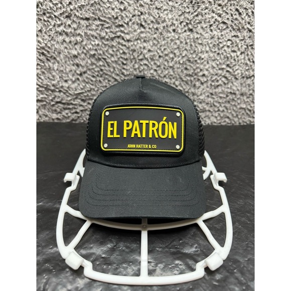 John Hatter & Co El Patron Black  Adjustable Baseball Trucker Cap One Size - Picture 1 of 8